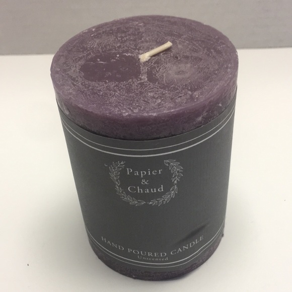 Papier & Chaud Hand Poured Unscented Pillar Candles - Picture 3 of 8